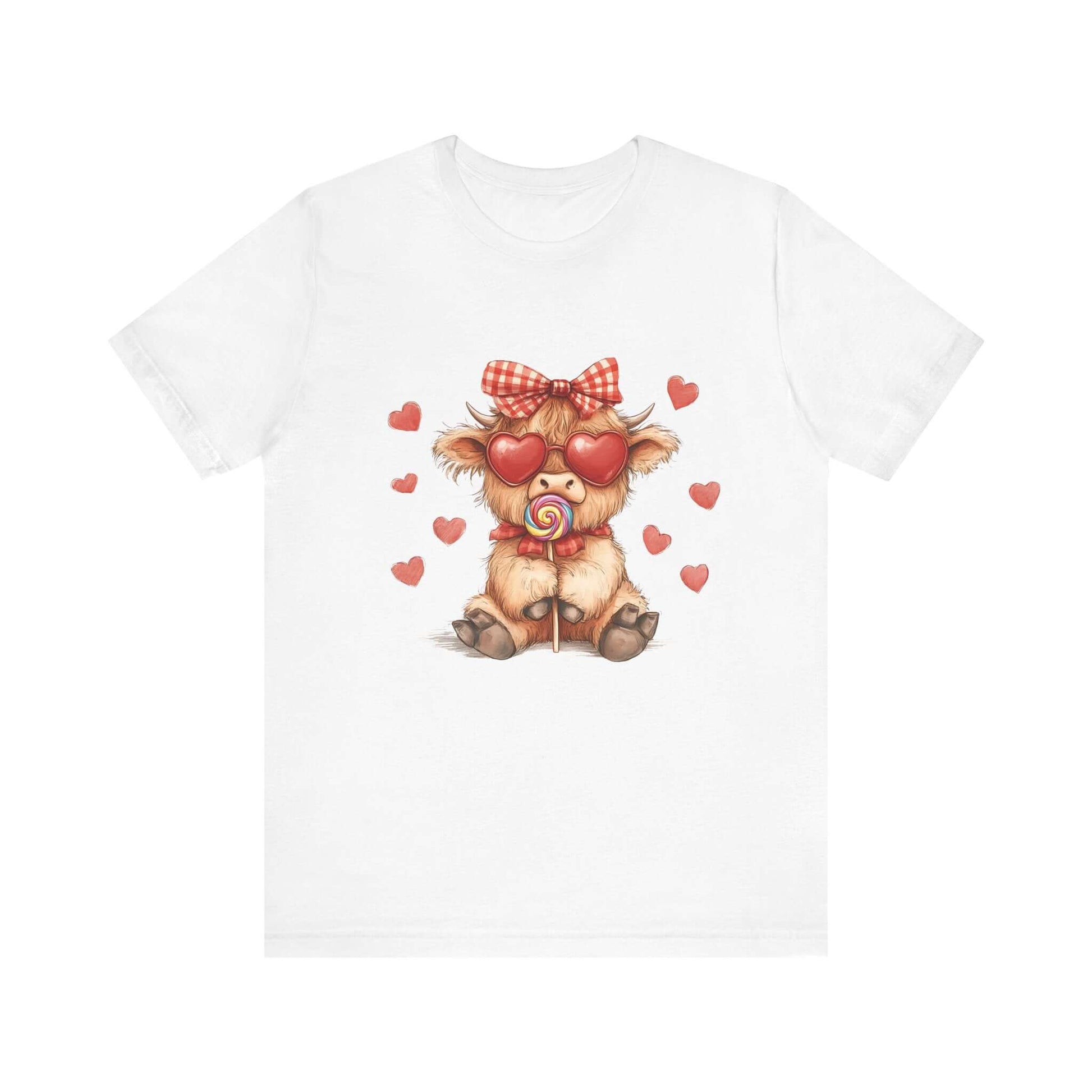 Valentines Highland Cow Shirt, Highland Cow Valentines Shirt, Cow Lover - PopCultureByDesign36