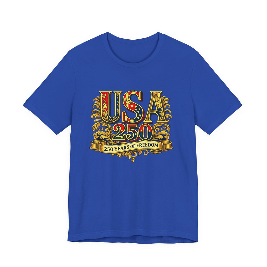 Retro 250 Years USA Freedom T-Shirt | Patriotic Americana Independence Anniversary by Printify
