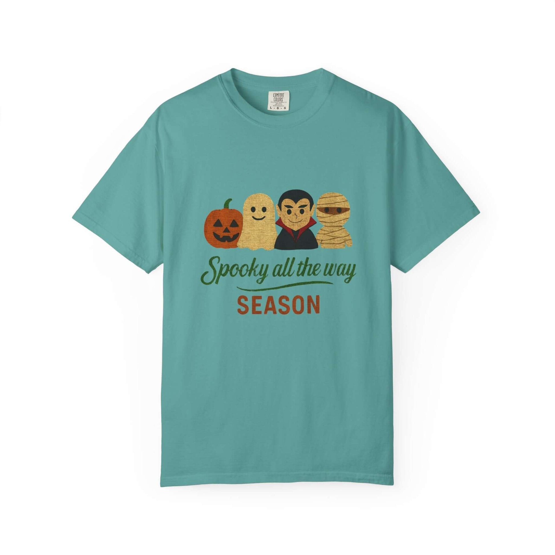 Spooky All The Way Halloween T-shirt, Pumpkin, Ghost, Dracula, Mummy Shirt - PopCultureByDesign36