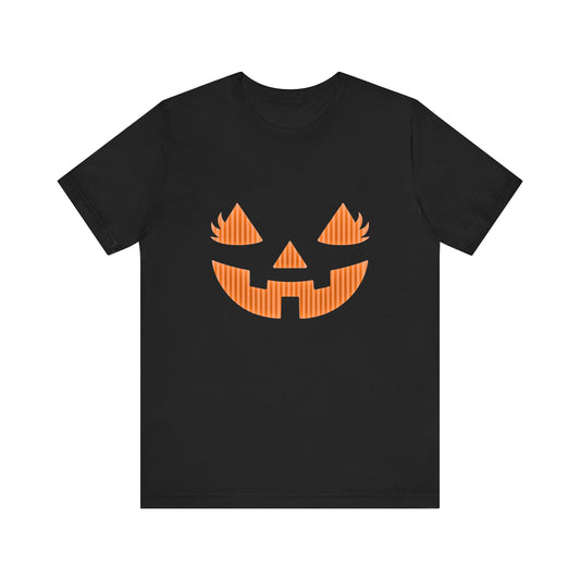 Halloween Pumpkin Tee, Spooky Shirt, Fall T-Shirt, Pumpkin Face Top - PopCultureByDesign36