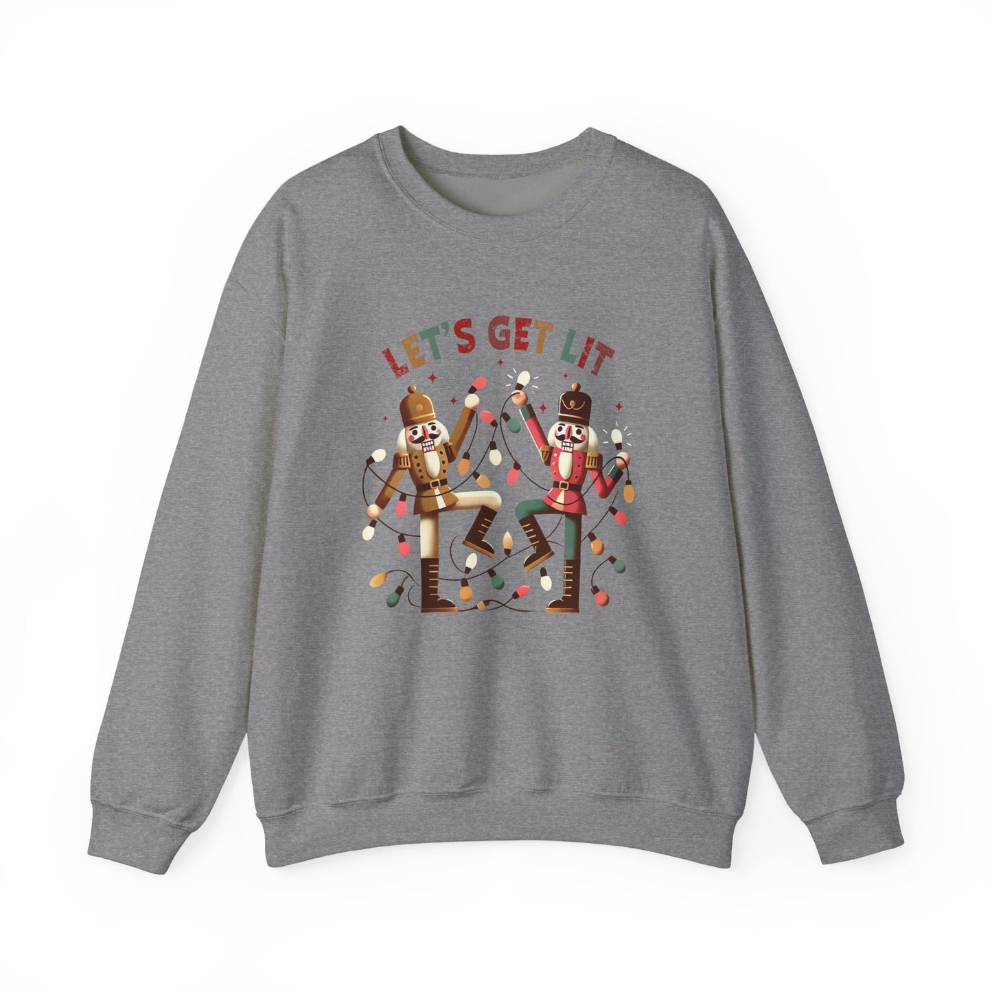 Let's get lit sweatshirt , Funny nutcracker Christmas shirt, Funny nutcracker - PopCultureByDesign36
