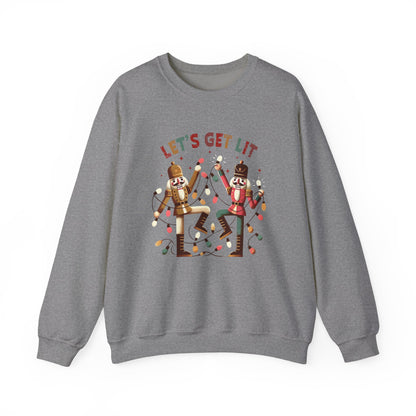 Let's get lit sweatshirt , Funny nutcracker Christmas shirt, Funny nutcracker - PopCultureByDesign36