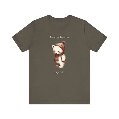 Brave Bears Cry Too Shirt, Vintage Bear Shirt, My tummy Hurts Shirt - PopCultureByDesign36
