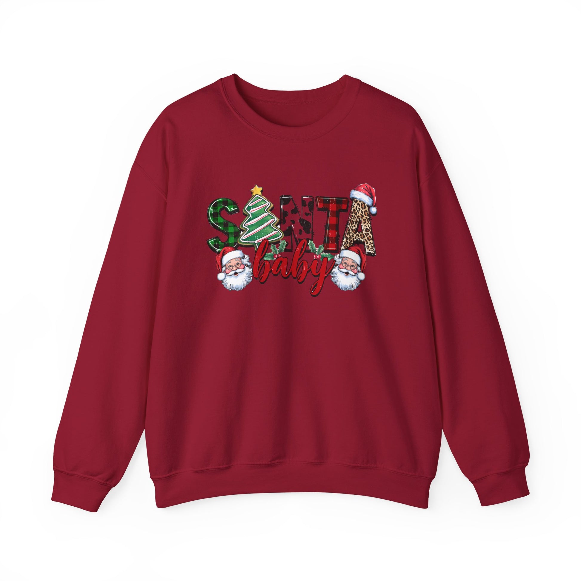 Santa Baby Sweatshirt, Merry Christmas Sweater, Retro Santa Sweatshirt - PopCultureByDesign36
