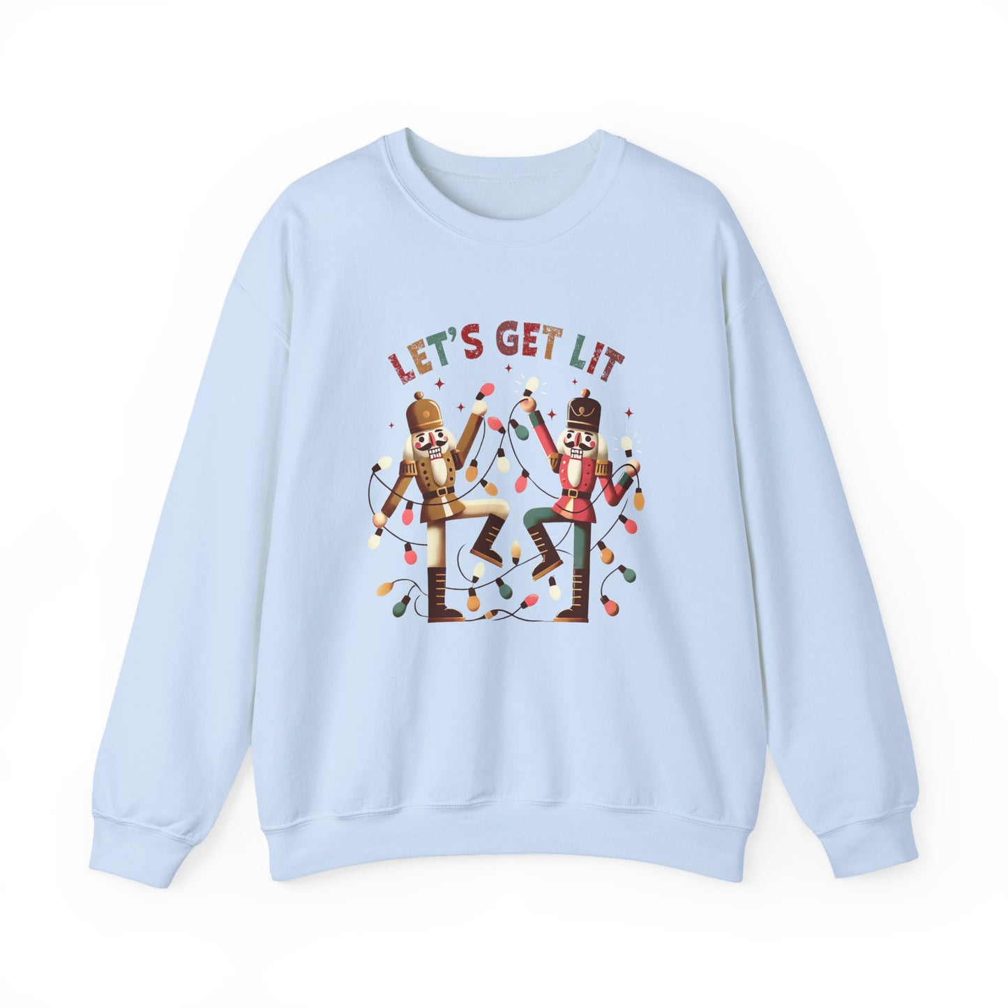 Let's get lit sweatshirt , Funny nutcracker Christmas shirt, Funny nutcracker - PopCultureByDesign36