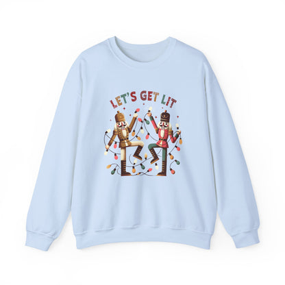 Let's get lit sweatshirt , Funny nutcracker Christmas shirt, Funny nutcracker - PopCultureByDesign36