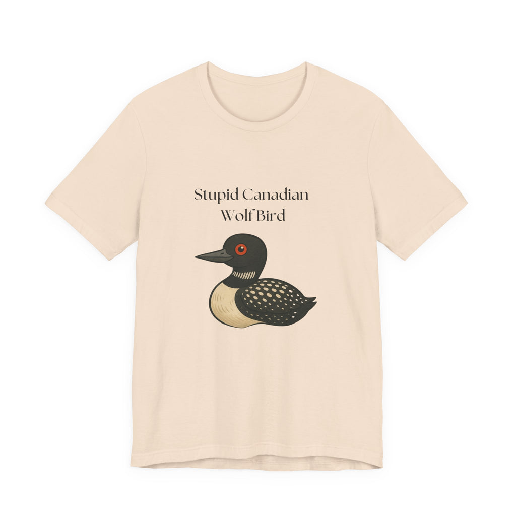 Funny Hockey Shirt — "Stupid Canadian Wolf Bird" Tee by PopCultureByDesign36