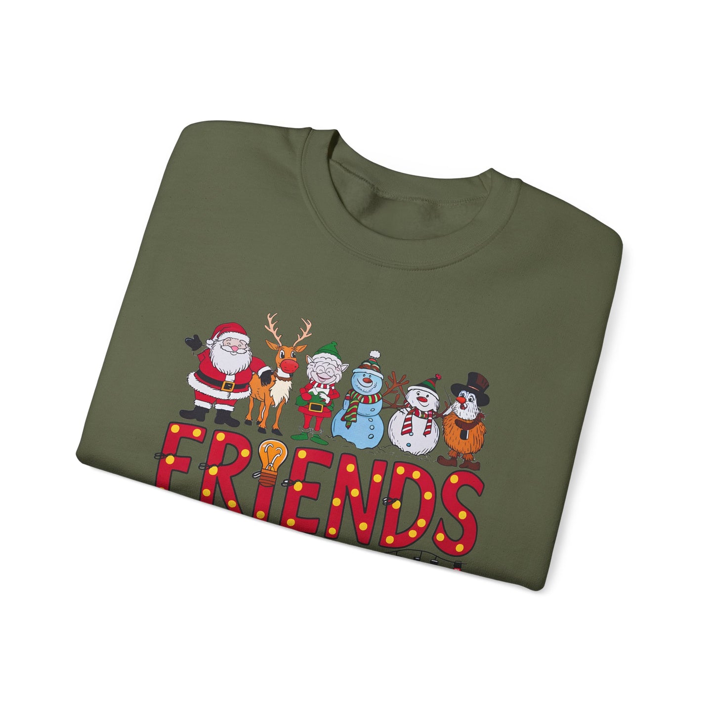 Christmas Santa and Friends Sweatshirt, Holiday Festive Crewneck - PopCultureByDesign36
