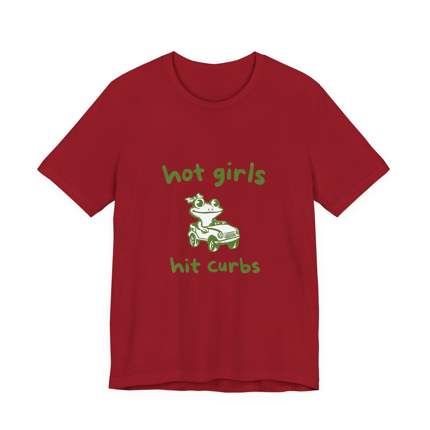 Hot Girls Hit Curbs Shirt, Funny Meme Graphic Tee, Y2K Vintage Humor - PopCultureByDesign36