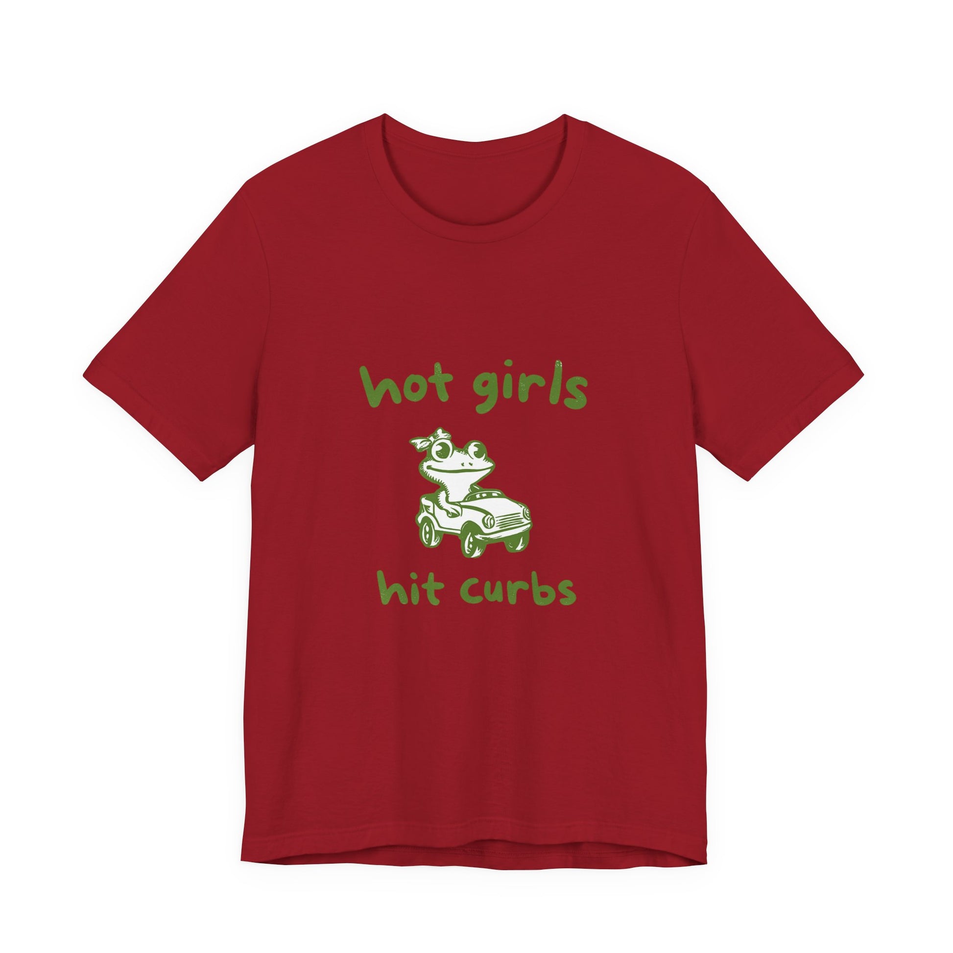 Hot Girls Hit Curbs Shirt, Funny Meme Graphic Tee, Y2K Vintage Humor - PopCultureByDesign36