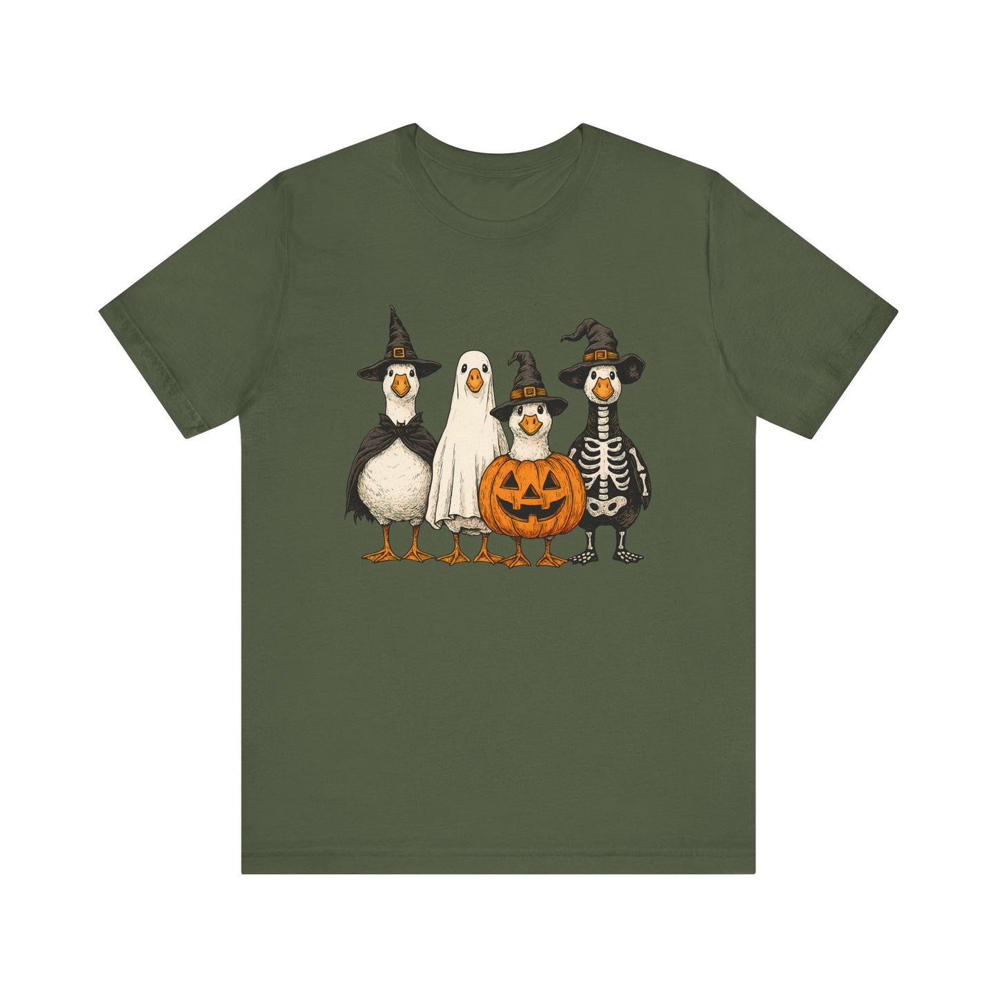 Duck Halloween Tee, Funny Halloween Duck Shirt, Quirky Bird Top - PopCultureByDesign36