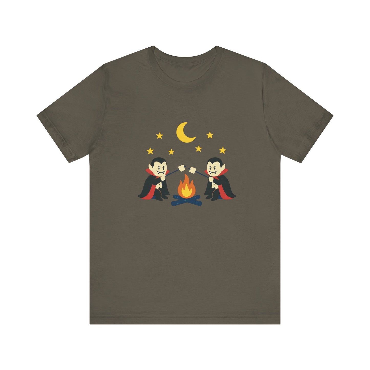 Camping Dracula Tee, Halloween Shirt, Spooky Camping Top - PopCultureByDesign36