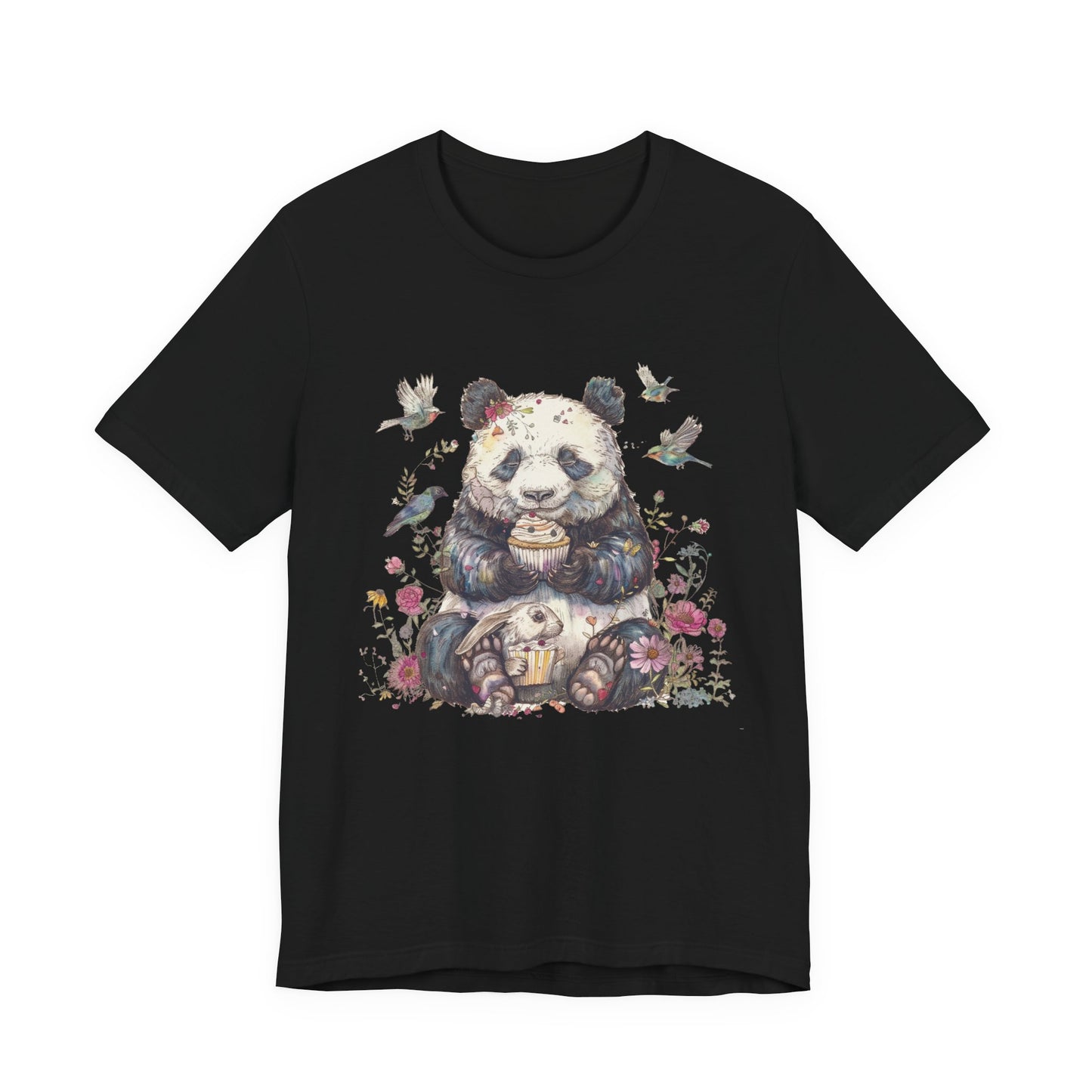 Cute Panda Eating Cupcake Shirt, Panda Tshirt Girls, Panda Lover Shirt - PopCultureByDesign36