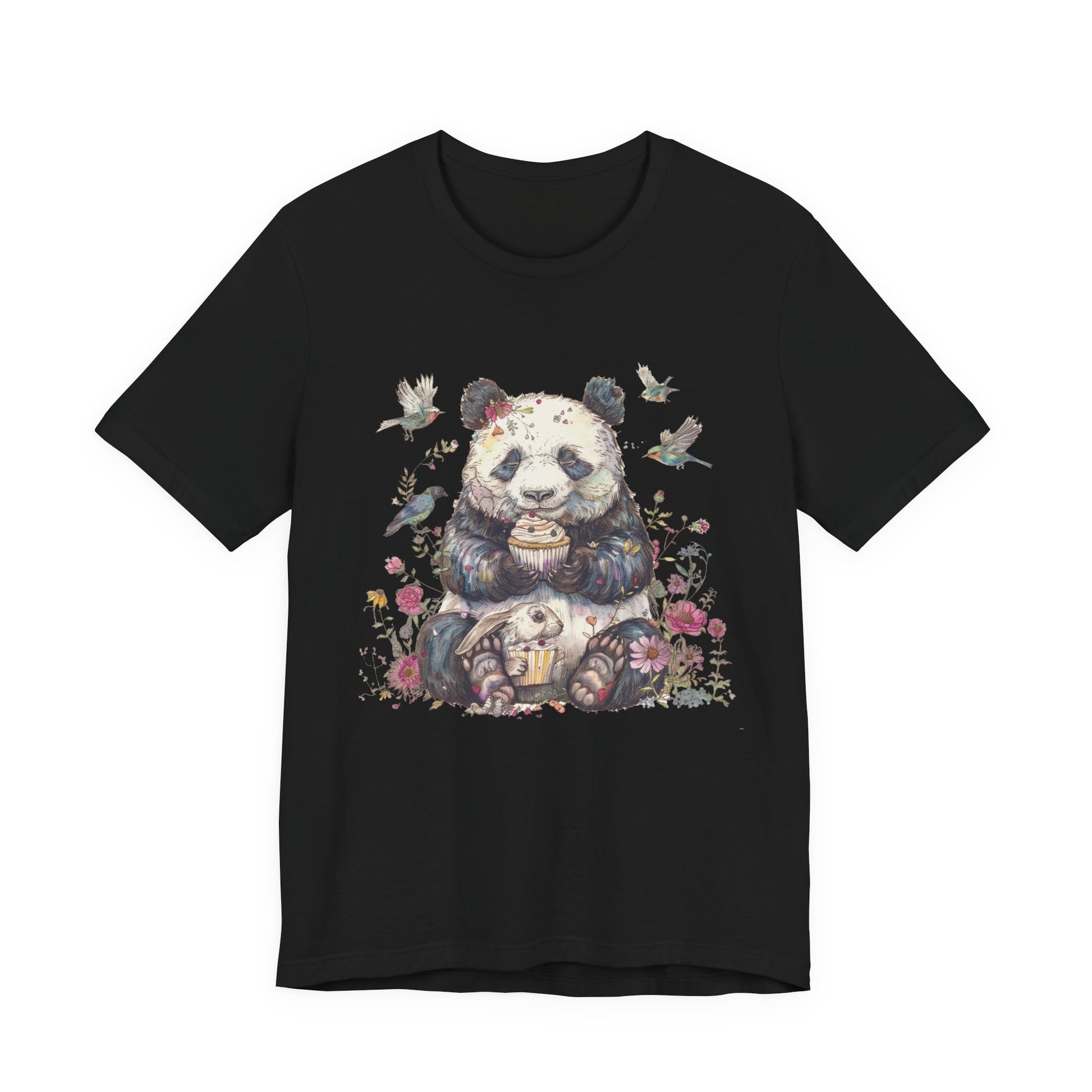 Cute Panda Eating Cupcake Shirt, Panda Tshirt Girls, Panda Lover Shirt - PopCultureByDesign36