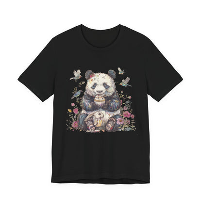 Cute Panda Eating Cupcake Shirt, Panda Tshirt Girls, Panda Lover Shirt - PopCultureByDesign36