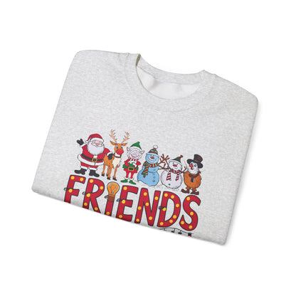 Christmas Santa and Friends Sweatshirt, Holiday Festive Crewneck - PopCultureByDesign36