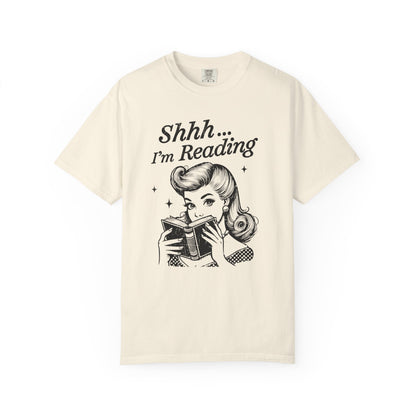 Shh I'm reading Comfort Colors® Unisex T-shirt, Book Lover Tee - PopCultureByDesign36