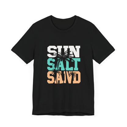 Sun Salt Sand Beach Shirt, Summer Ocean Vacation T-Shirt, Coastal Surf Lover Gift - PopCultureByDesign36
