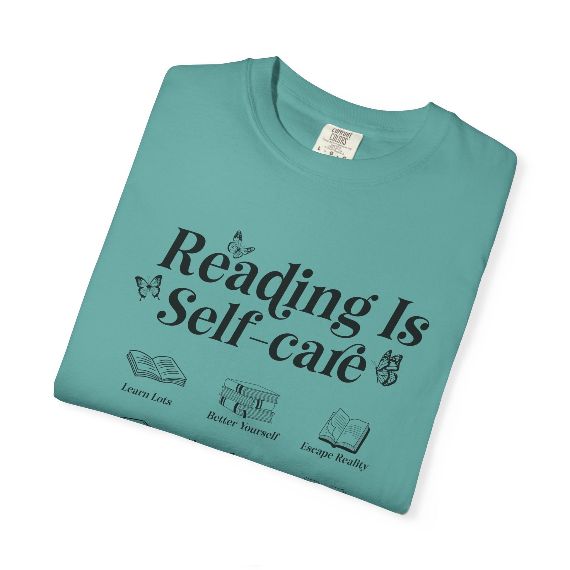 Book Lover Tee, Relaxation Vibes Shirt, Mindfulness Gift, Cozy Reading Top - PopCultureByDesign36