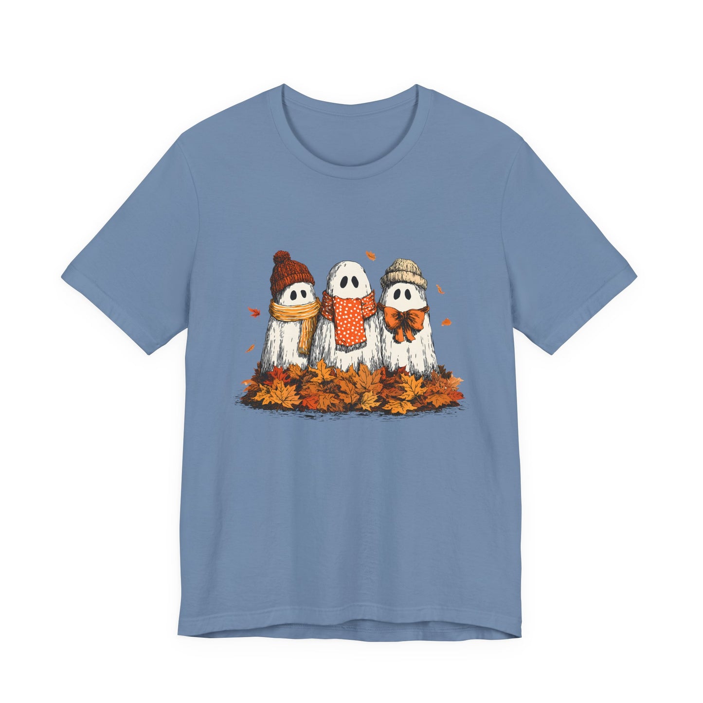 Cute Fall Ghosts Tee, Halloween T-Shirt, Ghost Graphic Tee - PopCultureByDesign36