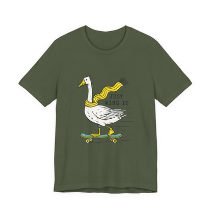 Pun Humor Bird Tee, Bird Lover Gift, Funny Bird Shirt, Skateboard Goose - PopCultureByDesign36