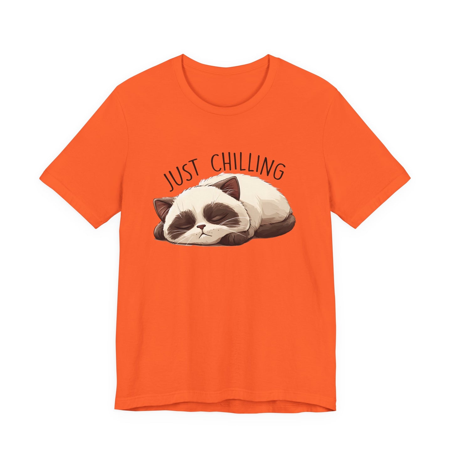 Just Chilling, Lazy Cat Shirt, Cute Cat Shirt, Cat Lover Gift, Funny Cat Shirt - PopCultureByDesign36