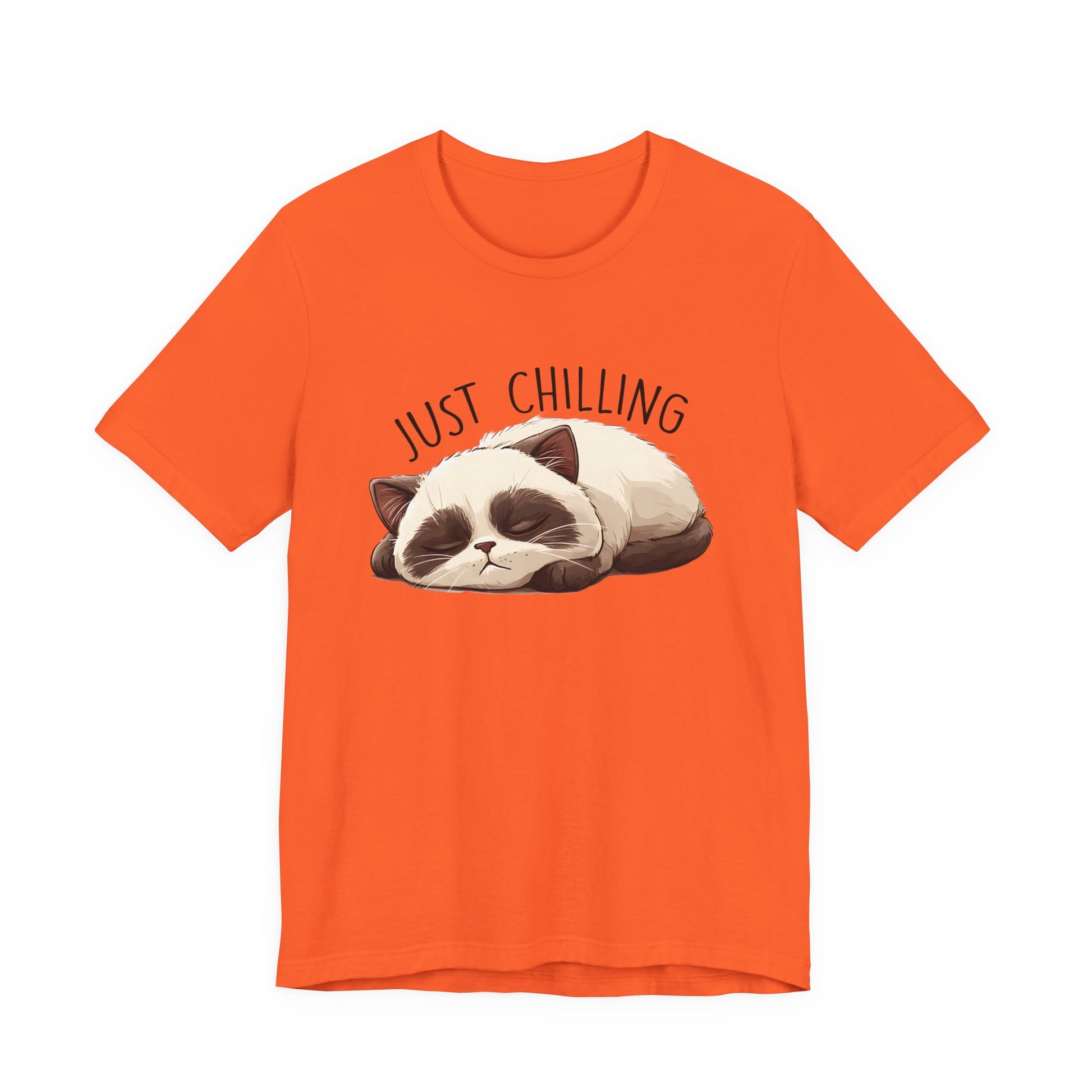 Just Chilling, Lazy Cat Shirt, Cute Cat Shirt, Cat Lover Gift, Funny Cat Shirt - PopCultureByDesign36