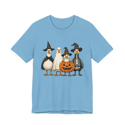 Duck Halloween Tee, Funny Halloween Duck Shirt, Quirky Bird Top - PopCultureByDesign36