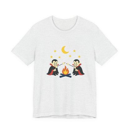 Camping Dracula Tee, Halloween Shirt, Spooky Camping Top - PopCultureByDesign36