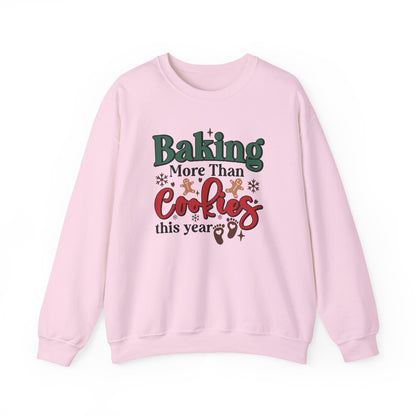 Baking More Than Cookies This Year Sweatshirt, Pregnancy Reveal Sweatshirt - PopCultureByDesign36