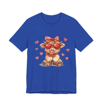 Valentines Highland Cow Shirt, Highland Cow Valentines Shirt, Cow Lover - PopCultureByDesign36