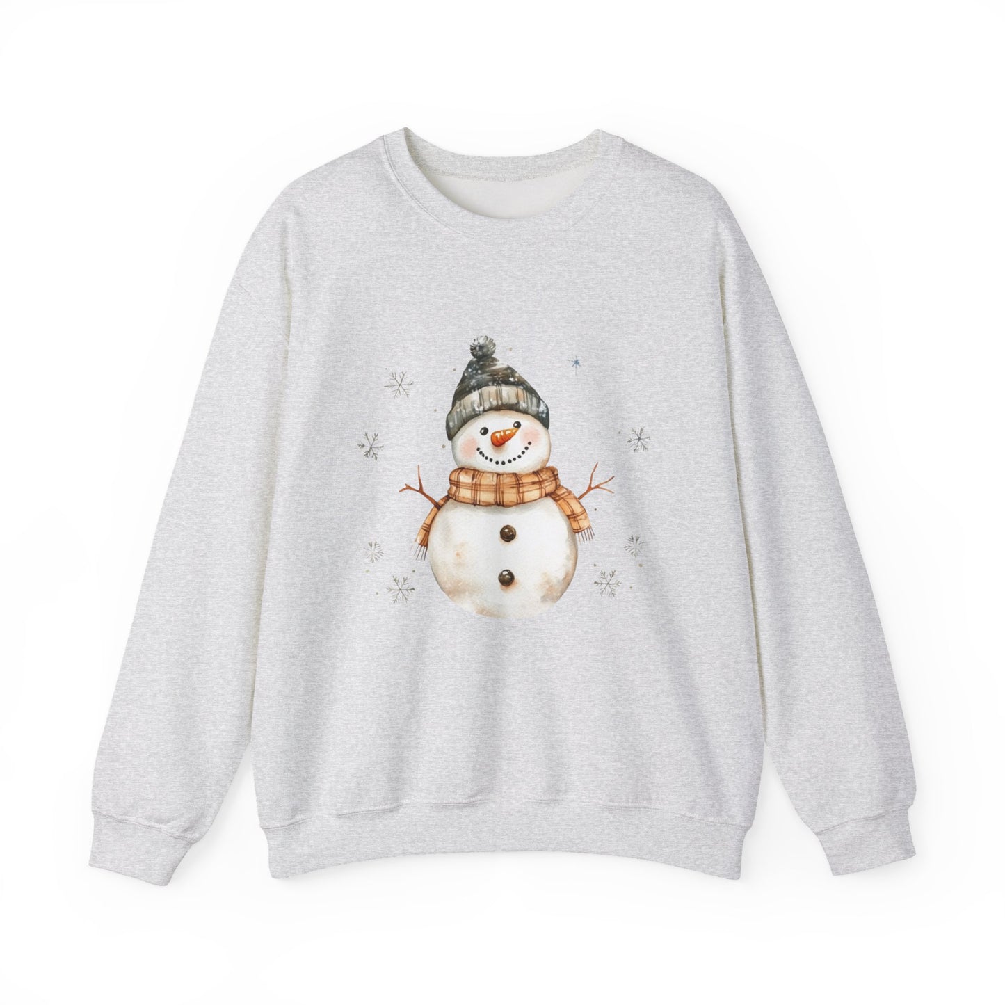 Snowman Crewneck Sweatshirt, Winter Holiday Jumper, Christmas Snowman Sweater, Festive Winter Apparel, Cute Winter Pullover