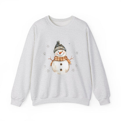 Snowman Crewneck Sweatshirt, Winter Holiday Jumper, Christmas Snowman Sweater, Festive Winter Apparel, Cute Winter Pullover
