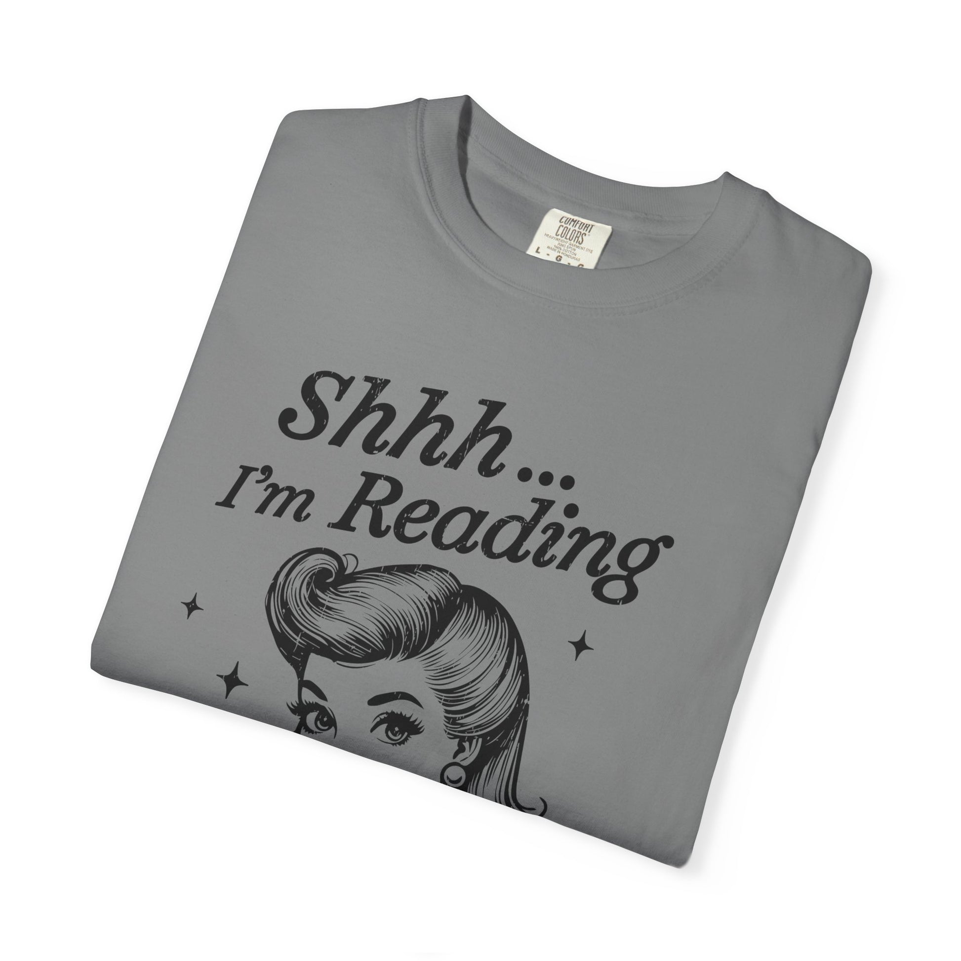 Shh I'm reading Comfort Colors® Unisex T-shirt, Book Lover Tee - PopCultureByDesign36