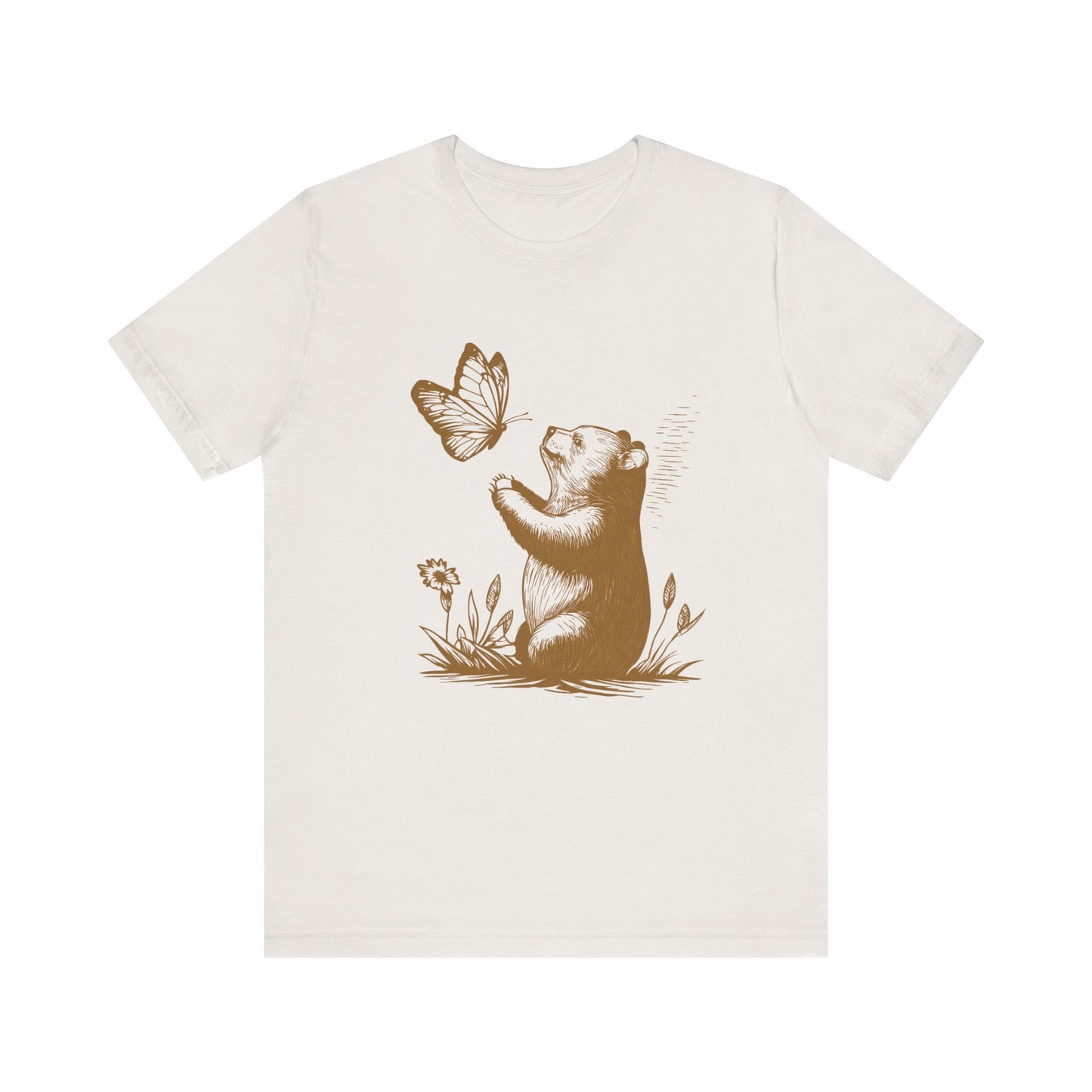 Bear Butterfly Shirt,Vintage Retro Bear Shirt, Cute Butterfly Tshirt - PopCultureByDesign36