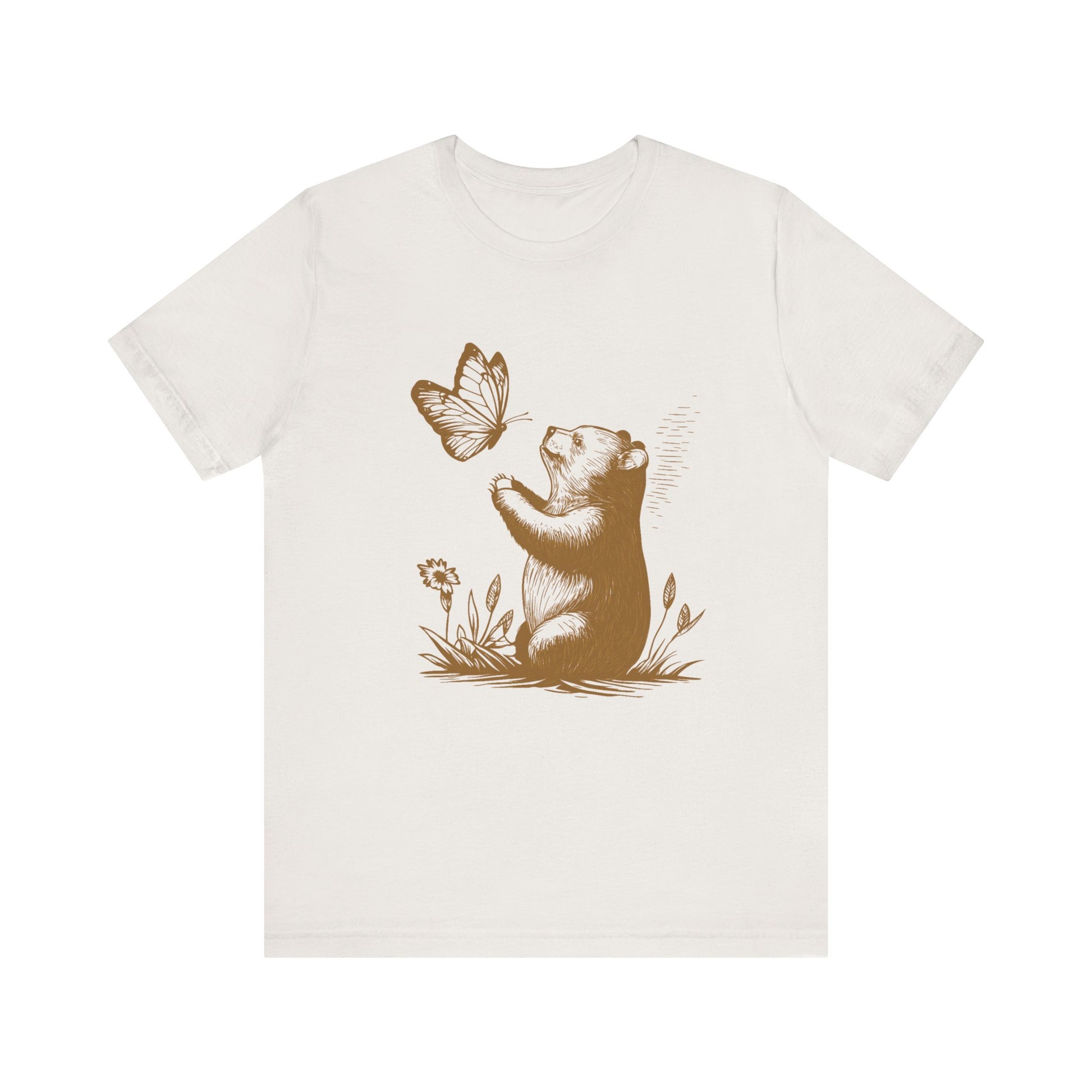 Bear Butterfly Shirt,Vintage Retro Bear Shirt, Cute Butterfly Tshirt - PopCultureByDesign36