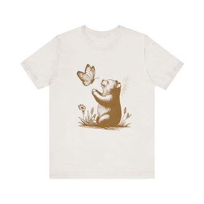 Bear Butterfly Shirt,Vintage Retro Bear Shirt, Cute Butterfly Tshirt - PopCultureByDesign36