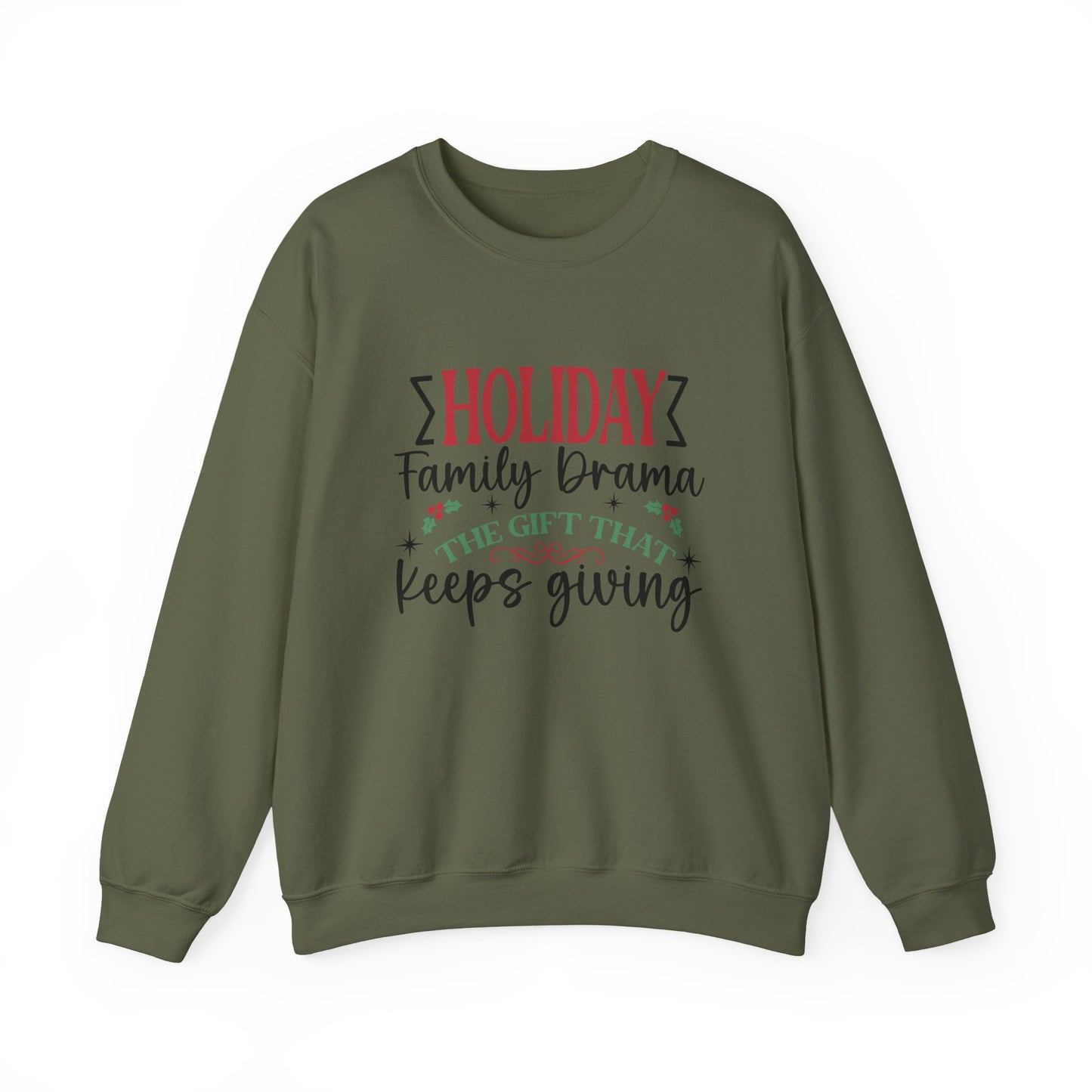 Holiday Family Drama The Gift That Keeps Giving Sweatshirt, Family Matching - PopCultureByDesign36