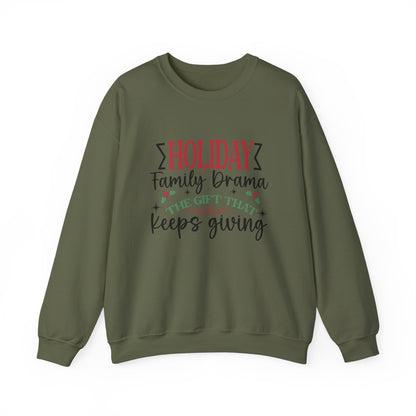 Holiday Family Drama The Gift That Keeps Giving Sweatshirt, Family Matching - PopCultureByDesign36