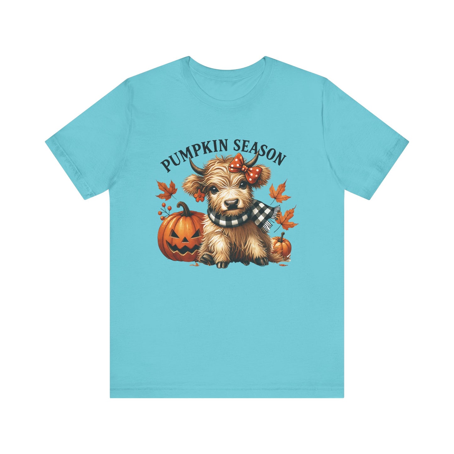 Pumpkin season, cute highland cow, baby cow shirt, Cute Cow shirt - PopCultureByDesign36
