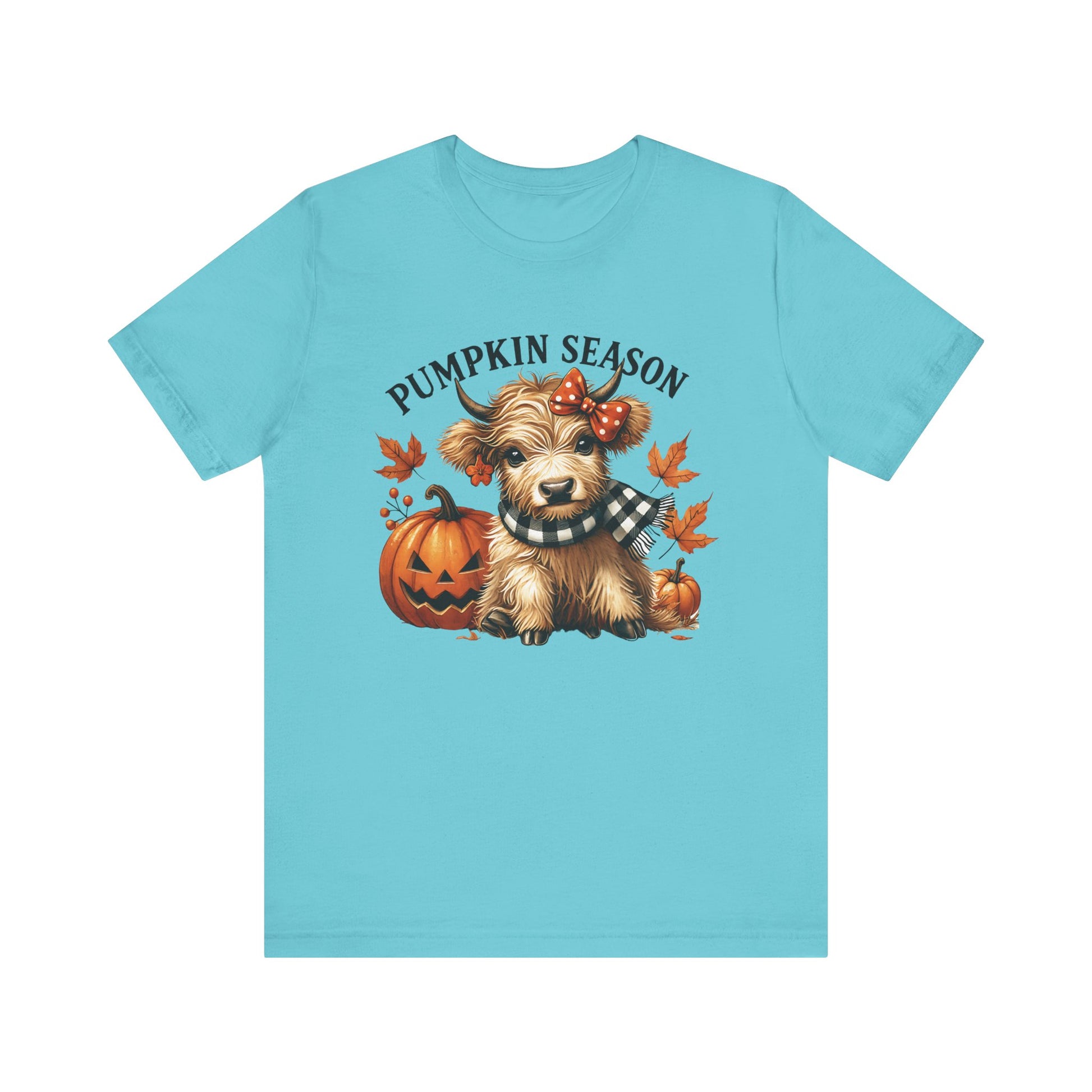 Pumpkin season, cute highland cow, baby cow shirt, Cute Cow shirt - PopCultureByDesign36