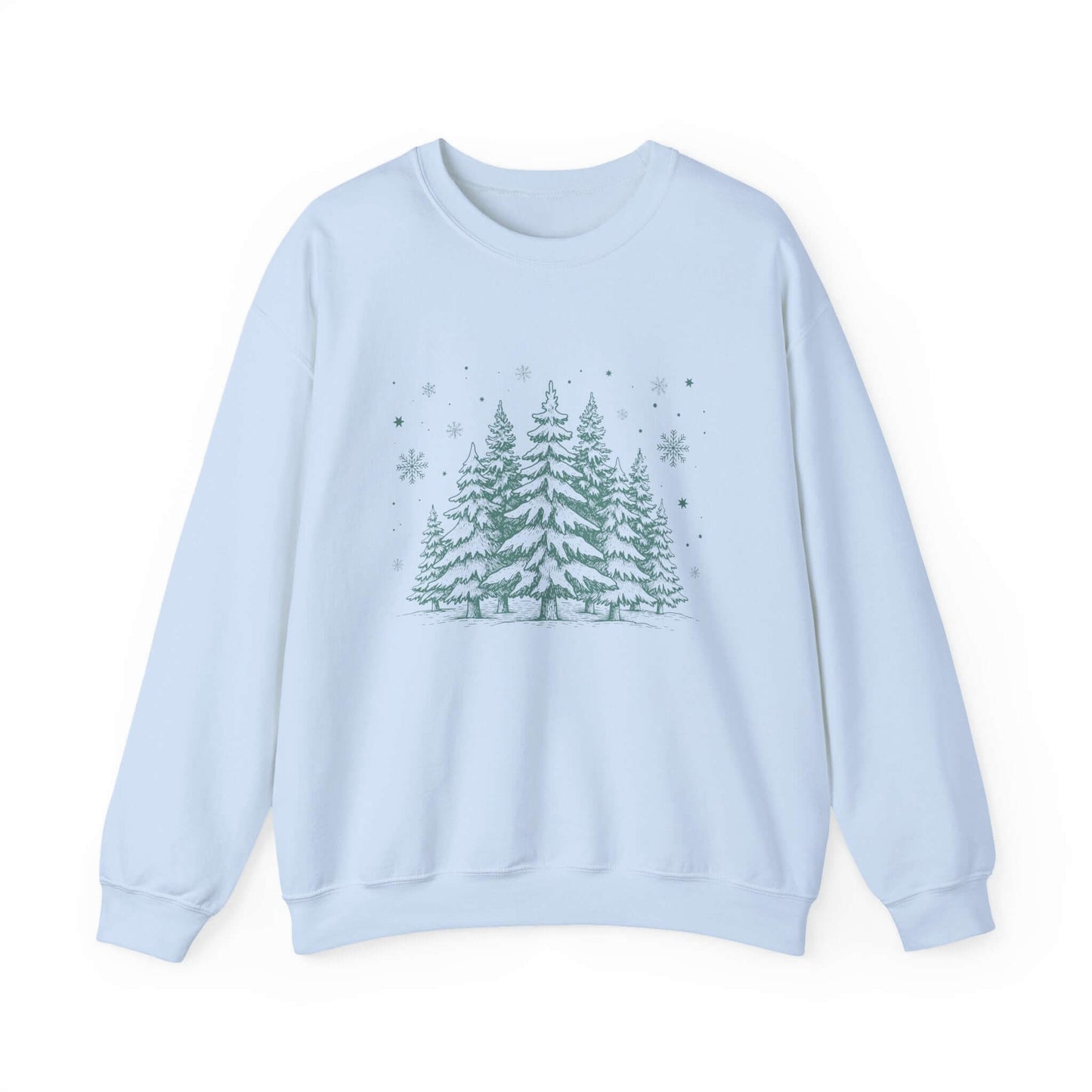 Christmas Tree Crewneck Sweatshirt, Needlework Style, Winter Top - PopCultureByDesign36
