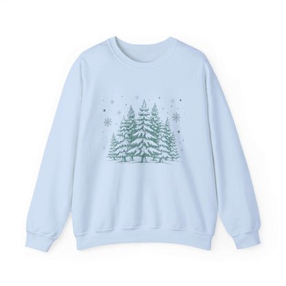 Christmas Tree Crewneck Sweatshirt, Needlework Style, Winter Top - PopCultureByDesign36