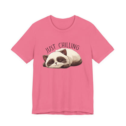 Just Chilling, Lazy Cat Shirt, Cute Cat Shirt, Cat Lover Gift, Funny Cat Shirt - PopCultureByDesign36