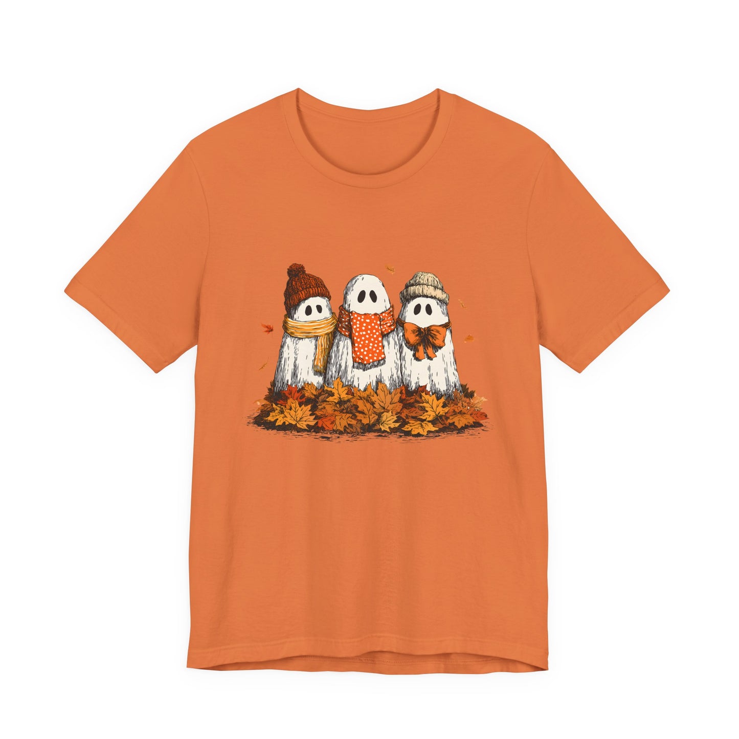 Cute Fall Ghosts Tee, Halloween T-Shirt, Ghost Graphic Tee - PopCultureByDesign36