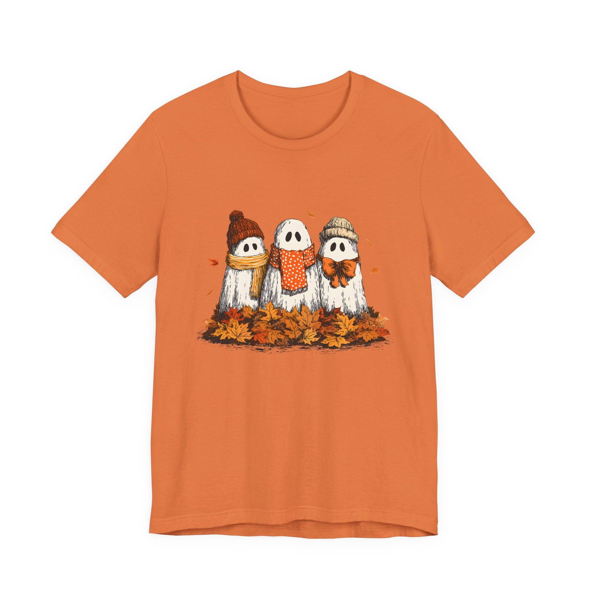 Cute Fall Ghosts Tee, Halloween T-Shirt, Ghost Graphic Tee - PopCultureByDesign36