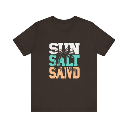 Sun Salt Sand Beach Shirt, Summer Ocean Vacation T-Shirt, Coastal Surf Lover Gift - PopCultureByDesign36