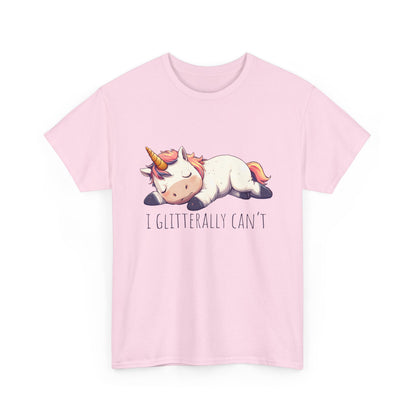 I glitterly can't, cute unicorn shirt, lazy unicorn shirt, funny unicorn shirt - PopCultureByDesign36