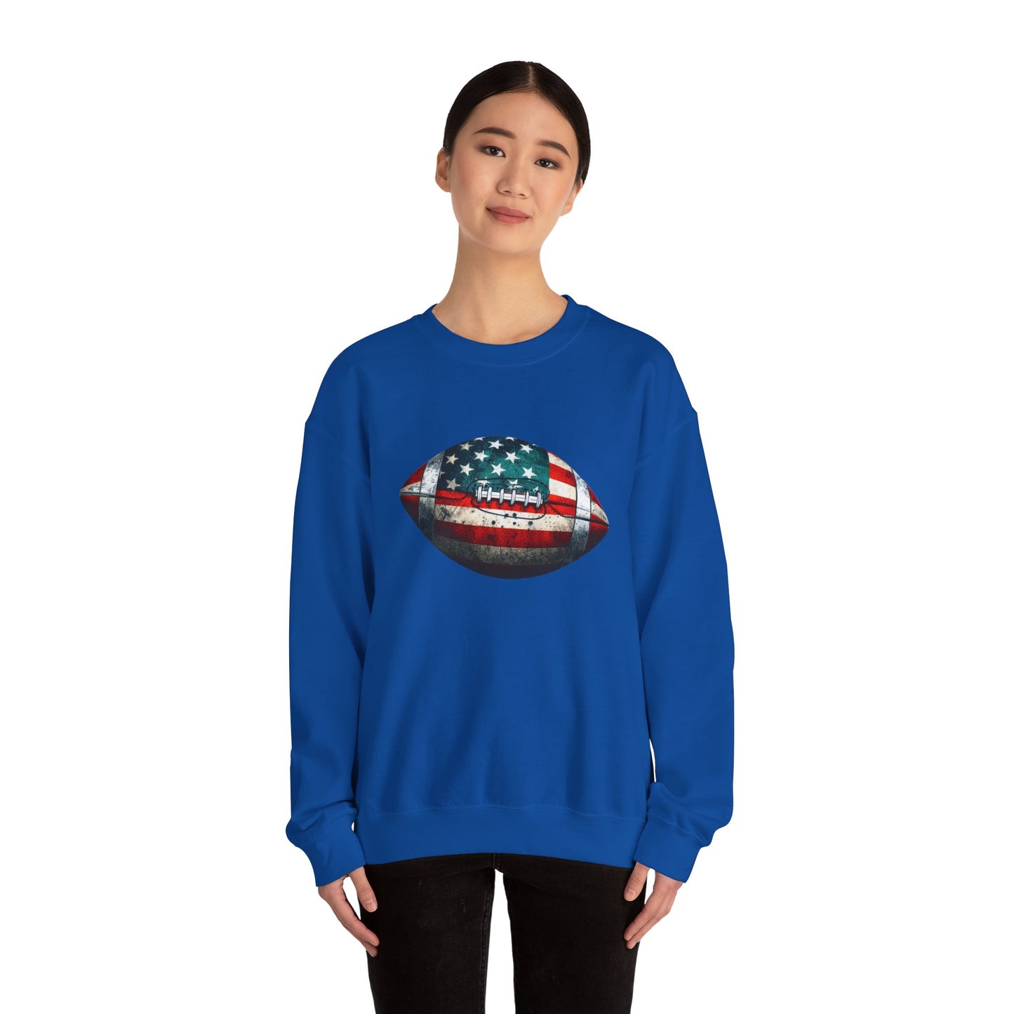Patriotic Football Sweatshirt, Football Mom, Gameday Sweatshirt - PopCultureByDesign36
