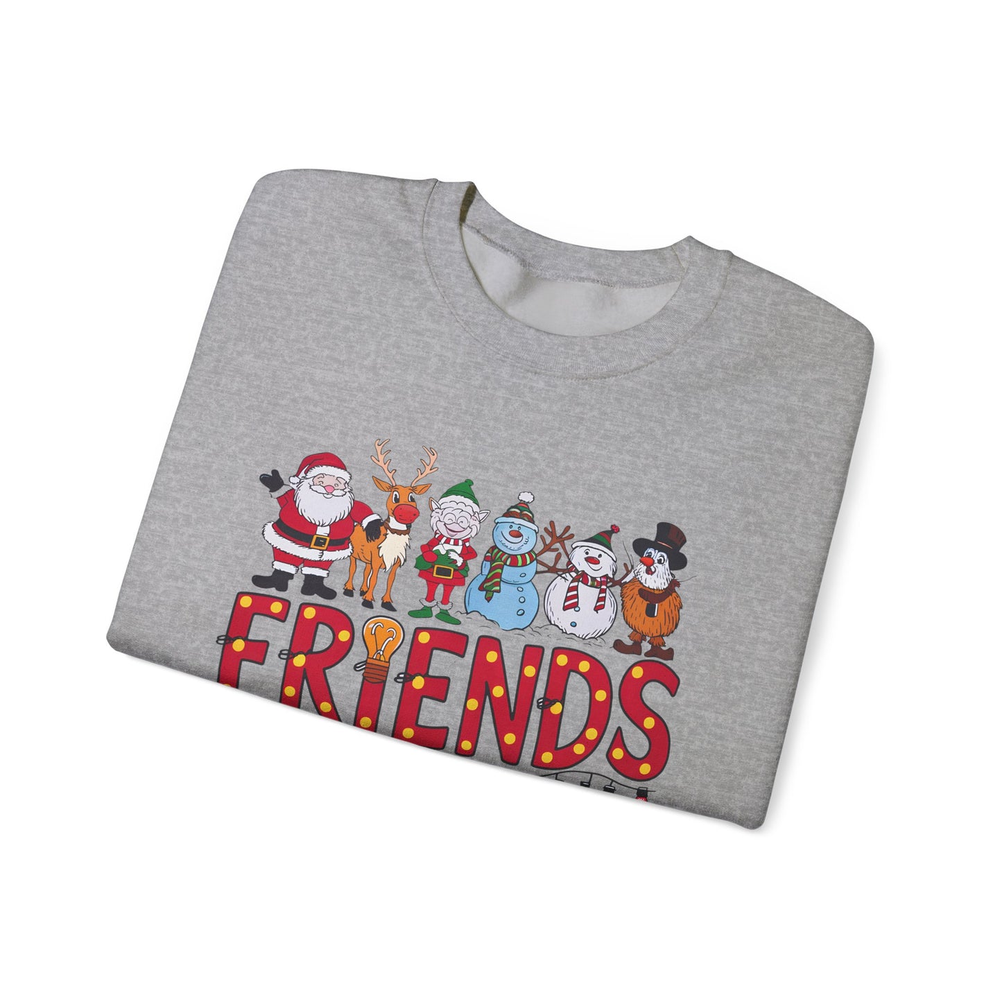 Christmas Santa and Friends Sweatshirt, Holiday Festive Crewneck - PopCultureByDesign36